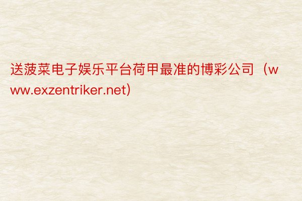 送菠菜电子娱乐平台荷甲最准的博彩公司（www.exzentriker.net）