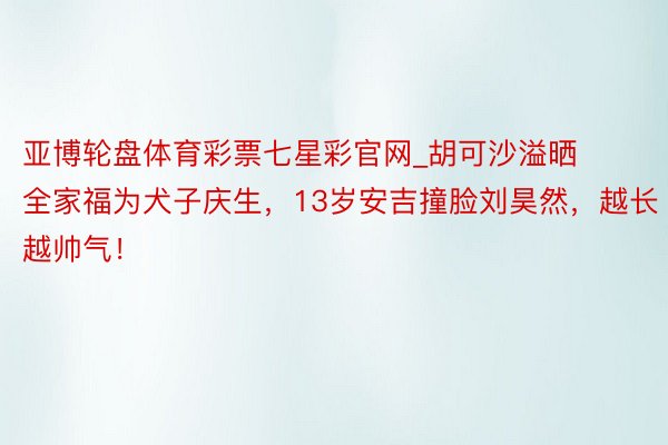 亚博轮盘体育彩票七星彩官网_胡可沙溢晒全家福为犬子庆生，13岁安吉撞脸刘昊然，越长越帅气！