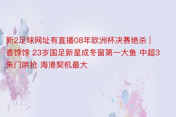 新2足球网址有直播08年欧洲杯决赛绝杀 | 香饽饽 23岁国足新星成冬窗第一大鱼 中超3朱门哄抢 海港契机最大